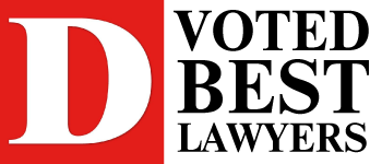Red D Magazine logo with "Voted Best Lawyers" text.
