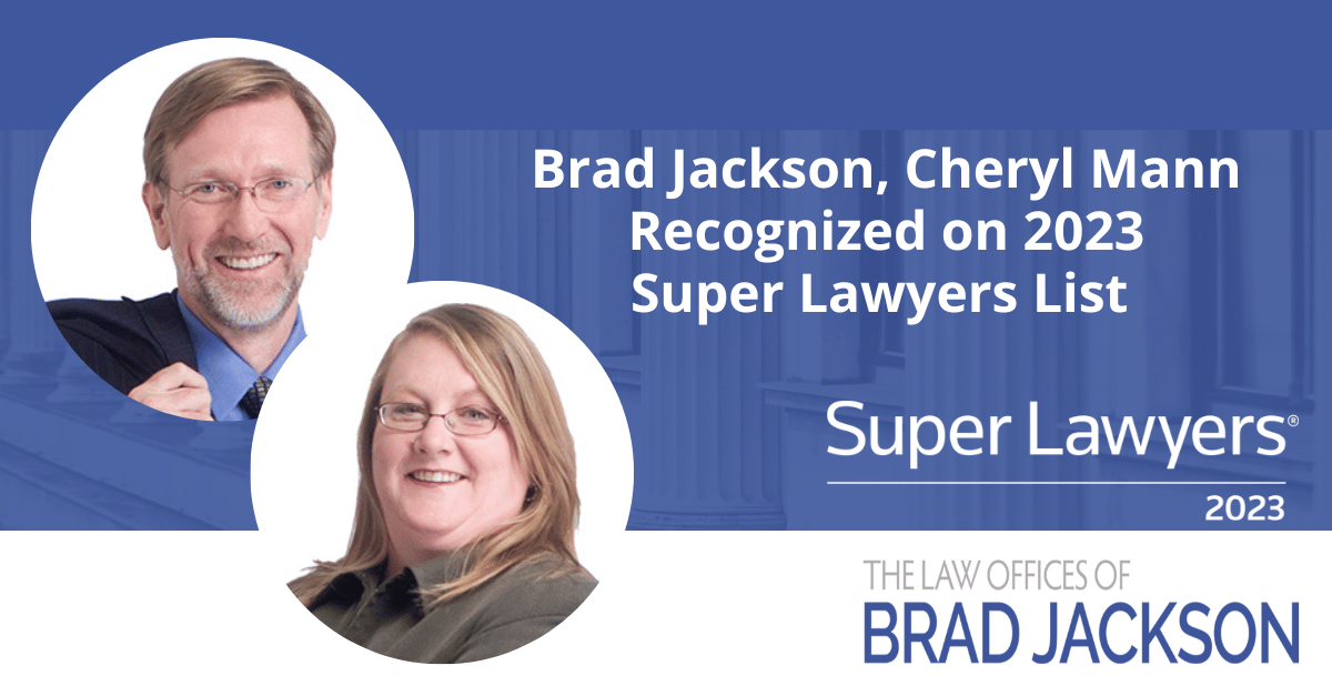 Photo of attorneys Brad Jackson and Cheryl Mann of The Law Offices of Brad Jackson.